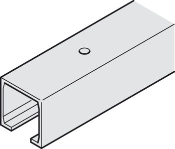 Single running track, top, for screw fixing aluminium, length: 2,000 mm