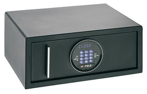 Mini safe-(H x W x D): 200 x 470 x 370 mm, weight 16 kg, black