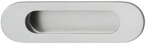 Flush pull handle, stainless steel, oval