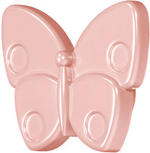 Load image into Gallery viewer, Furniture knob, plastic, butterfly-shaped Pale pink
