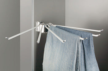 Trouser rack, swivelling, for 6 trousers, width 75 mm
