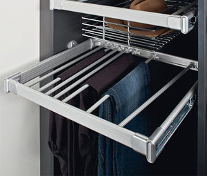 Trouser rack, for pull-out frame system
