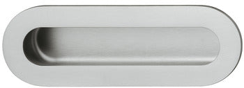 Flush pull handle, stainless steel, oval-SLIDING