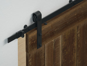 Sliding door fitting, Slido Design 100-S, set with running track-Length: 2000 mm,For wooden doors