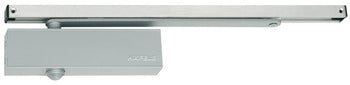 Startec DCL 61, with guide rail With hold-open device, silver colour lacquered