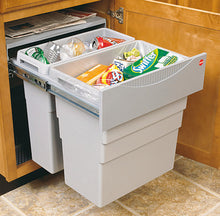 Load image into Gallery viewer, Double-bin waste sorter, 1 x 19 and 1 x 30 litres, Hailo Easy Cargo 3668-50
