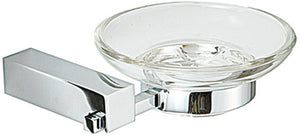Soap dish, chrome plated polished, square series