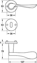 Load image into Gallery viewer, Door handle set , stainless steel, Startec, model PDH4179, rose
