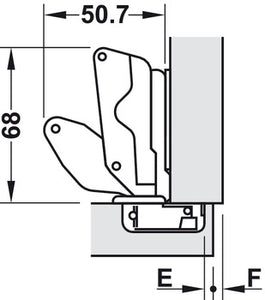 Concealed hinge 175°- full overlay mounting