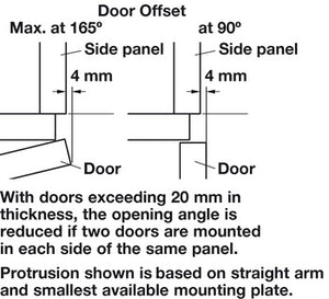 Concealed hinge 165°,soft close- full overlay mounting