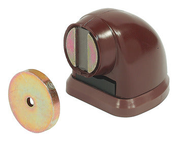 Door holder, For floor mounting, magnetic, pull 20 kg brown