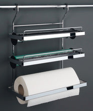 Load image into Gallery viewer, Kitchen roll holder, Steel railing system 3 tiers
